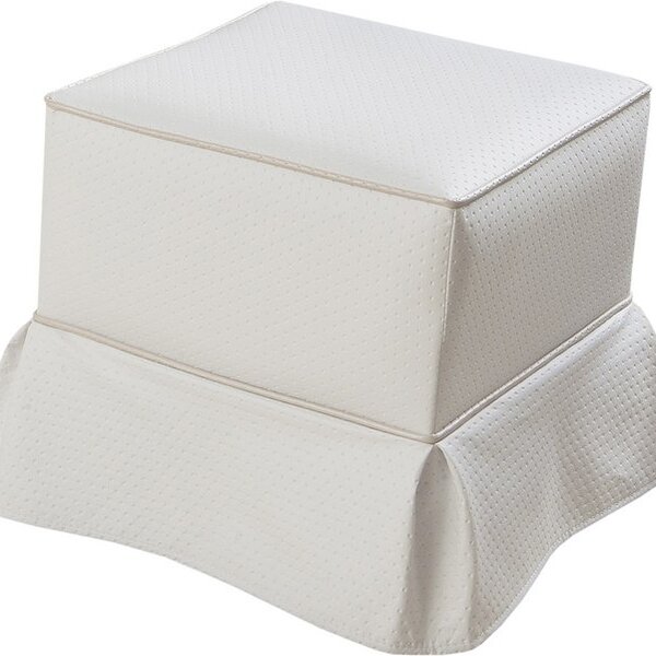 Puff Esmeralda Corano Branco Champagne - J.a Decor