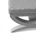 Puff Estofado Com Tachas Channel Cinza Claro – Straub Web