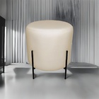 Puff Estofado Para Sala Quarto Redondo Decorativo Luxo Ivy Be