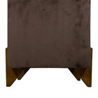 Puff Evo Quadrado Peach Veludo Marrom