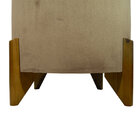 Puff Evo Redondo Peach Veludo Caqui Grande 45cm De Diâmetro