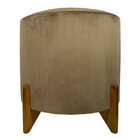 Puff Evo Redondo Peach Veludo Caqui Grande 45cm De Diâmetro