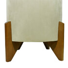 Puff Evo Redondo Peach Veludo Cru Pequeno 35cm De Diâmetro