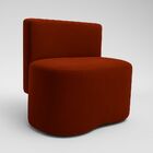 Puff Feijão Curvo Orgânico Redondo Com Encosto Sala Resistent