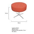 Puff Fernanda Base Giratória De Metal Suede Terracota - Amare