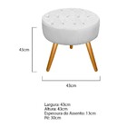 Puff Fernanda Palito Mel Corano Branco - Amarena Móveis
