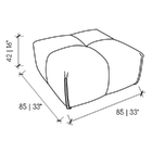 Puff Filadelfia Em Couro Leather Matte Caramelo Tana Decor