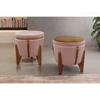 Puff Flex Eros Suede Rosa My House