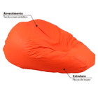 Puff Fofão Pop - Laranja