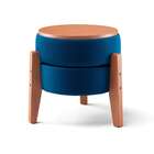 Puff Frapê Linho Azul Marinho 47 Cm