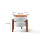 Puff Frapê Linho Cru 47 Cm