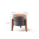 Puff Frapê Suede Grafite 47 Cm