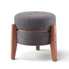 Puff Frapê Suede Grafite 47 Cm