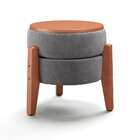 Puff Frapê Suede Grafite 47 Cm