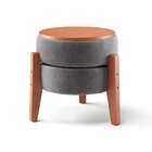 Puff Frapê Suede Grafite 47 Cm