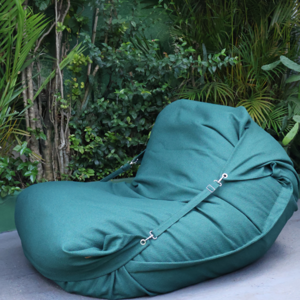 Puff Garden Buclê Impermeável - Cor: Verde Floresta