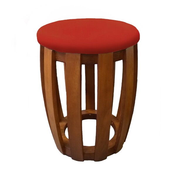 Puff Garden Suede Vermelho - Dominic Decor