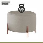 Puff Girassol Mais Decor Cobre/linho Areia