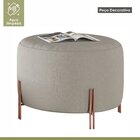 Puff Girassol Mais Decor Cobre/linho Areia
