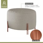 Puff Girassol Mais Decor Cobre/linho Areia