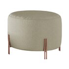 Puff Girassol Mais Decor Cobre/linho Bege
