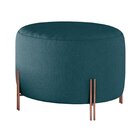 Puff Girassol Mais Decor Cobre/linho Jeans Azul