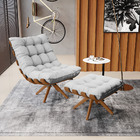 Puff Giratório Costela Linho Base Madeira Ma30 - D'rossi - A0