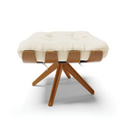 Puff Giratório Costela Veludo Base Madeira Ma30 - D'rossi - B