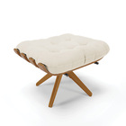 Puff Giratório Costela Veludo Base Madeira Ma30 - D'rossi - B