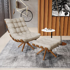 Puff Giratório Costela Veludo Luxo Base Madeira Ma30 - D'ross