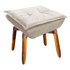 Puff Giratório Opala Suede Base Pés Palito 25 Cm - D'rossi -