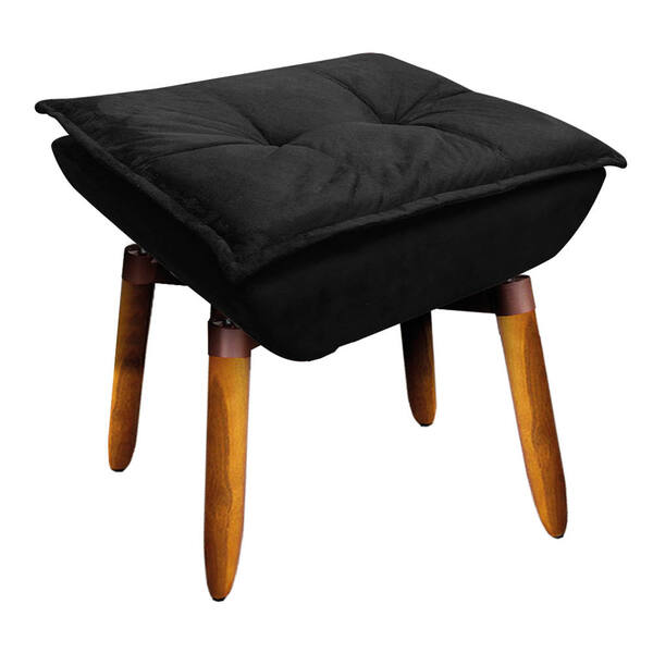 Puff Giratório Opala Suede Base Pés Palito 25 Cm - D'rossi -