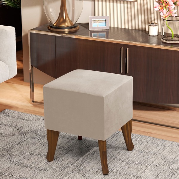 Puff Glamour Nude - Comprar Moveis Em Casa