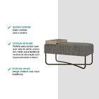 Puff Grande Bege Com Bandeja Tubos Ouro Velho Carraro