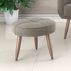 Puff Havana  Veludo Marrom Claro