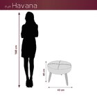 Puff Havana  Veludo Marrom Claro