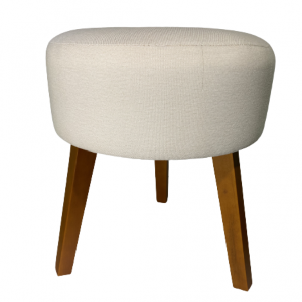 Puff Herbácea Trapézio Decorativo Linho