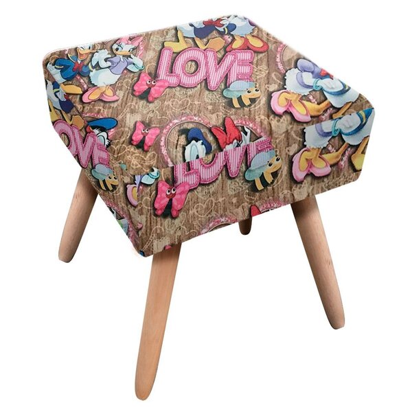 Puff Ibiza Quadrado Estampado Pato Donald D86 – D'rossi