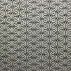 Puff Ibiza Quadrado Linho Geométrico Estrela Azul A29 Pés Pal