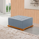 Puff Índia Quadrado Em Linho Sofatec