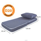 Puff Infantil 3 Em 1 Multiuso Com Travesseiro Fibras Silicona