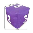 Puff Infantil Dado Grande Em Lilás Com Números Brancos