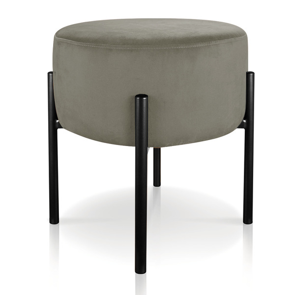 Puff Iron Suede Base Preto Palito D'rossi - Marrom Rato