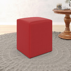 Puff Izar / A-020 Couro Artificial Vermelho