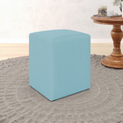 Puff Izar / A-043 Couro Azul Bebê