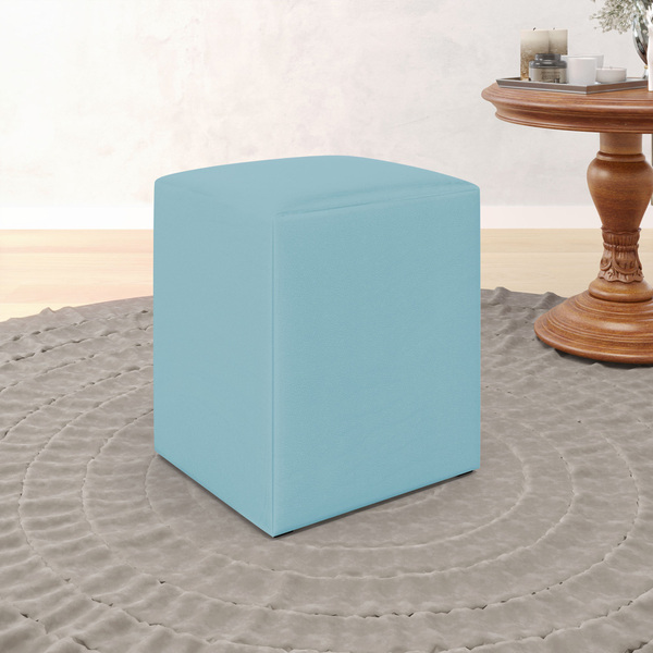 Puff Izar / A-043 Couro Azul Bebê