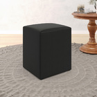 Puff Izar / Couro Preto