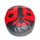 Puff Joaninha Vermelho E Preto