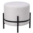 Puff Júpiter Rivatti 35 Cm (altura) Estofado Em Blouclé Natur