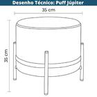 Puff Júpiter Rivatti 35 Cm (altura) Estofado Em Veludo Verde